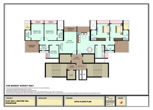 Floor Plan in 3 BHK Apartment at Bhagwati Luxuria, Kharghar Sector 19 – for Sale
