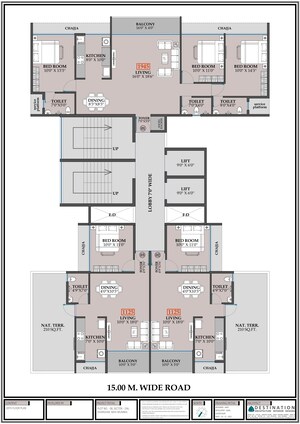 Floor Plan in 2 BHK Apartment at Hitech Dwarka, Kharghar Sector 19 – for Sale