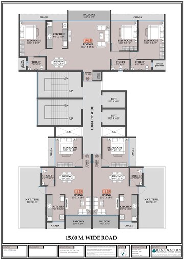 Floor Plan in 2 BHK Apartment at Hitech Dwarka, Kharghar Sector 19 – for Sale
