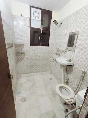 Bathroom in 2 BHK Builder Floor at Malviya Nagar – for Rent
