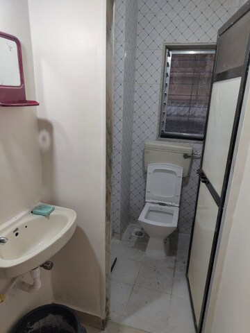 Bathroom in 1 RK Apartment at Satyam CHS Naupada, Naupada – for Rent
