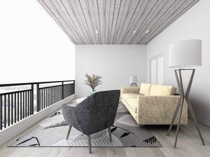 Balcony in 2 BHK Apartment at Ajmera Crosstown One, Kalyan West – for Rent