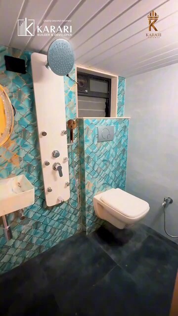 Attached Bathroom in 1 BHK Apartment at Shiv Karari Heights, Nalasopara West – for Sale
