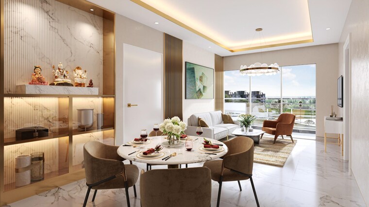 Dining area, m3m-antalya-hills 2 Bedroom 1193 Sq.Ft. Apartment In Sector 79 Gurgaon 9476908