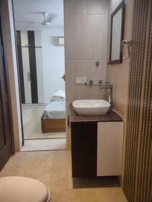 Bathroom in 3 BHK Apartment at Saket – for Rent