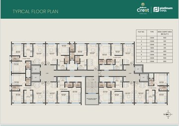 Floor Plan in 1 BHK Apartment at Platinum Crest, Andheri West – for Sale