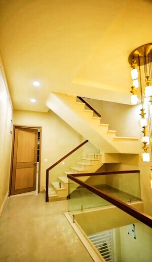 Staircase in 4 BHK Villa at Mansarovar Extension – for Sale