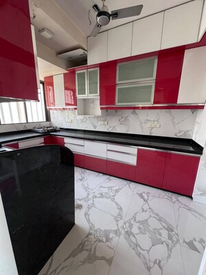 Kitchen in 3 BHK Apartment at Lodha Luxuria, Majiwada – for Rent