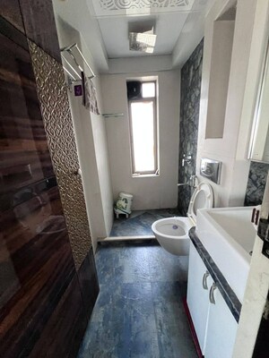 Bathroom in 3 BHK Apartment at Lodha Luxuria, Majiwada – for Rent