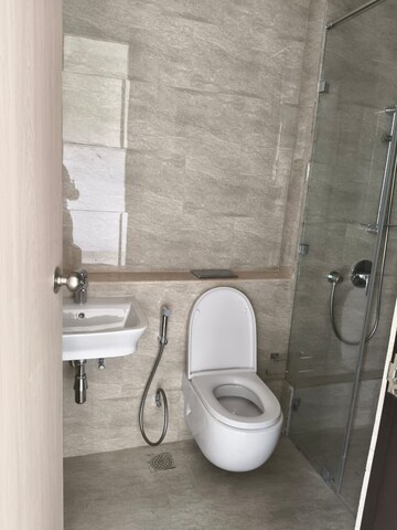 Bathroom in 3 BHK Apartment at Adani Ten BKC, Bandra East – for Rent
