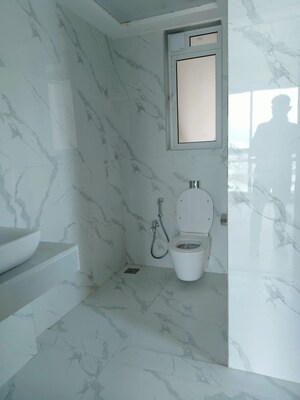 Bathroom in 3 BHK Apartment at Aurum Q Residences, Ghansoli – for Rent