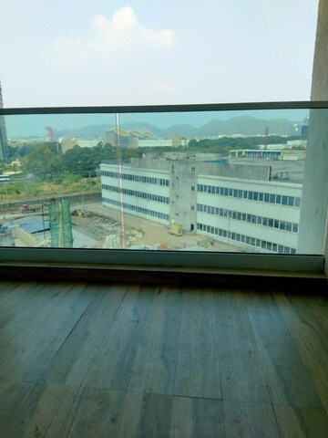 Balcony in 3 BHK Apartment at Aurum Q Residences, Ghansoli – for Rent