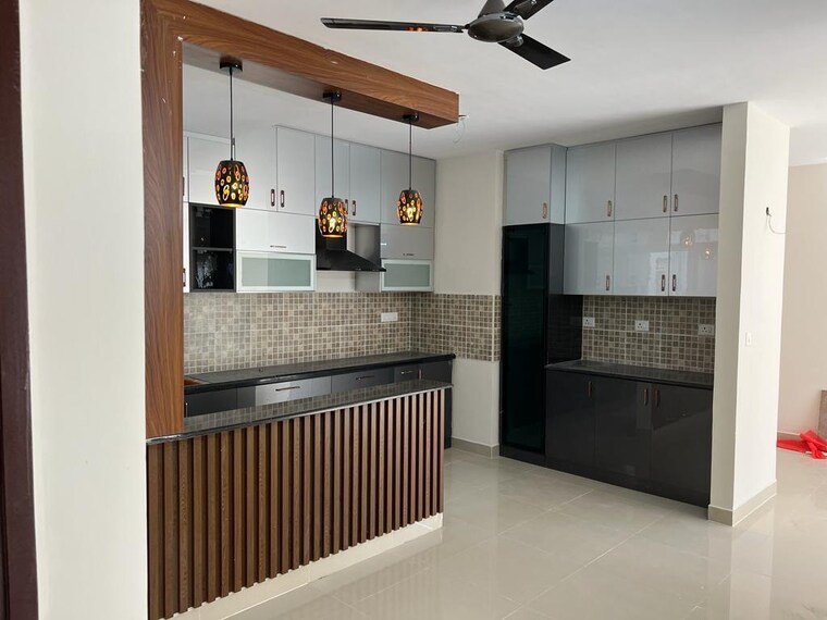 Kitchen, sjr-hamilton-homes 3 Bedroom 1400 Sq.Ft. Apartment In Off Sarjapur Road Bangalore 9479378