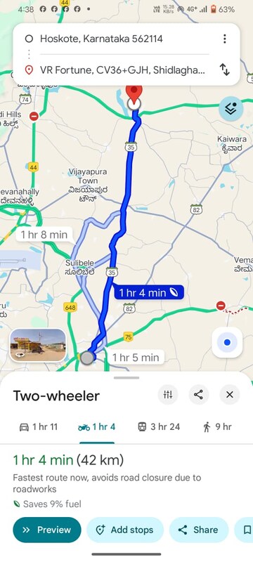 2 BHK Villa – Map Location View at Chikkaballapur - for Sale