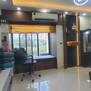 Living Room in 1 BHK Apartment at Swastik Residency Phase II CHS Ltd, Ghodbunder Road – for Rent
