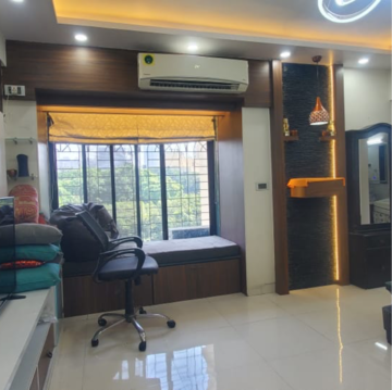 Living Room in 1 BHK Apartment at Swastik Residency Phase II CHS Ltd, Ghodbunder Road – for Rent