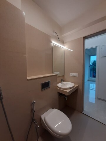Bathroom in 2 BHK Apartment at L And T Seawoods Residences, Seawoods – for Rent