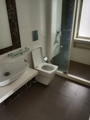 Bathroom in 3 BHK Apartment at Sumer Trinity Towers, Prabhadevi – for Rent