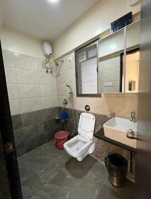 Bathroom in 1 BHK Apartment at Krishna Geeta, Bhayandar East – for Rent