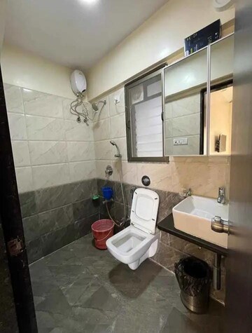 Bathroom in 1 BHK Apartment at Krishna Geeta, Bhayandar East – for Rent