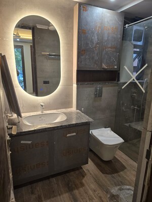 Bathroom in 4 BHK Builder Floor at Hauz Khas – for Rent