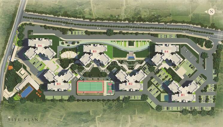 Master Plan, kumar-princetown-royal 3 Bedroom 1350 Sq.Ft. Apartment In Undri Pune 9480730