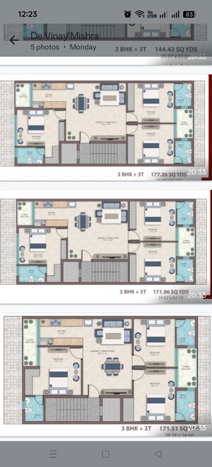 Floor Plan in 3 BHK Builder Floor at Sector 97 – for Sale