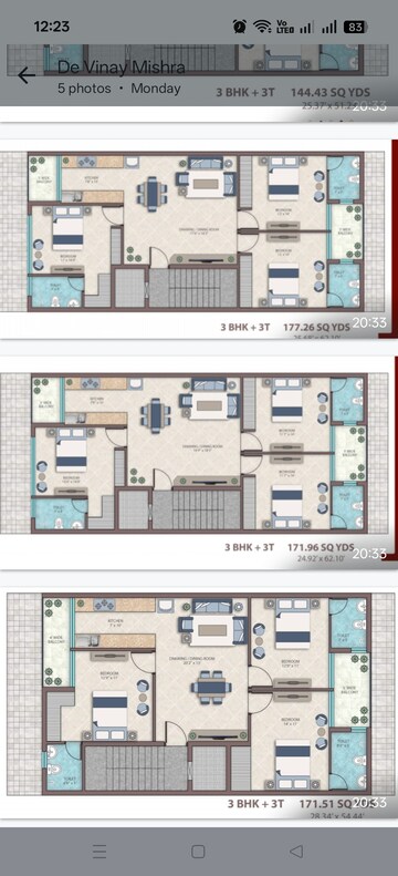 Floor Plan in 3 BHK Builder Floor at Sector 97 – for Sale
