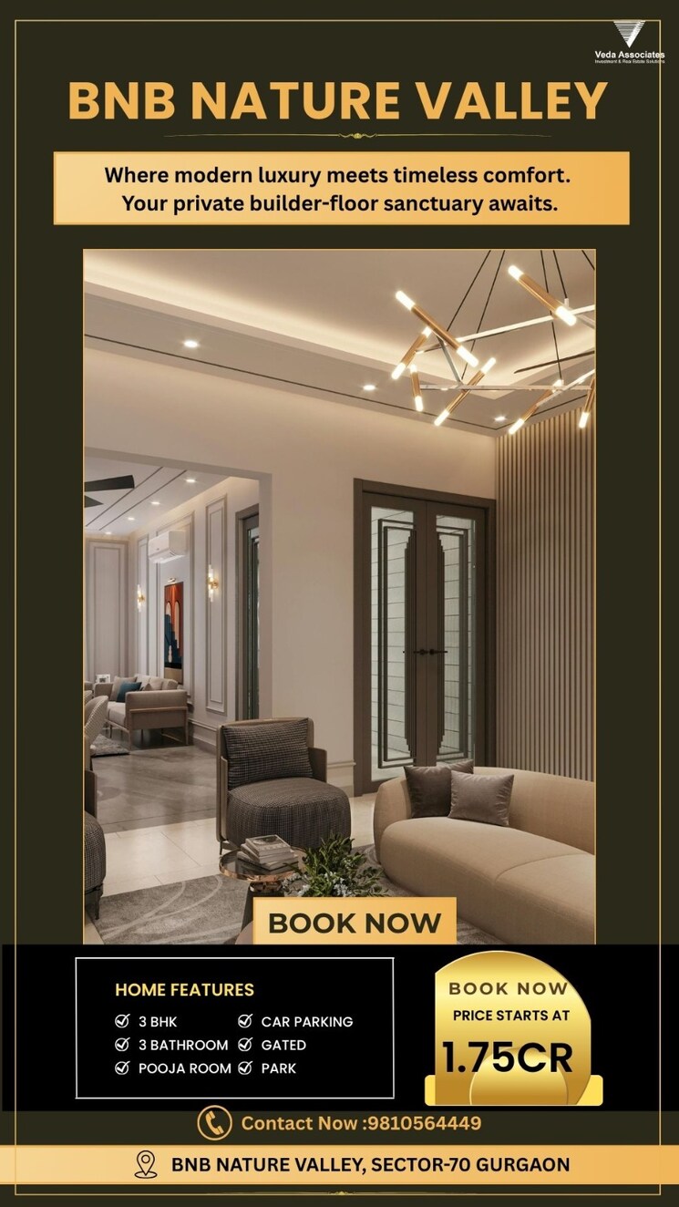 Bedroom, puri-kohinoor 3 Bedroom 174 Sq.Yd. Builder Floor In Sector 89 Faridabad 9480931