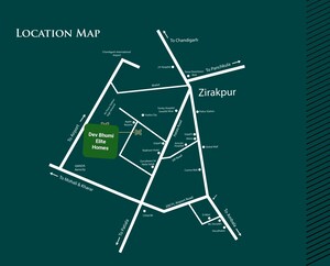 3 BHK Apartment – Map Location View at Devbhoomi Elite Homez, Patiala Road - for Sale