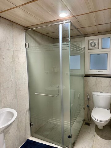 Bathroom in 3 BHK Apartment at Prestige High Fields, Gachibowli – for Rent