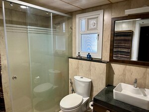 Bathroom in 3 BHK Apartment at Prestige High Fields, Gachibowli – for Rent