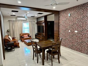 Living Room in 3 BHK Apartment at Prestige High Fields, Gachibowli – for Rent