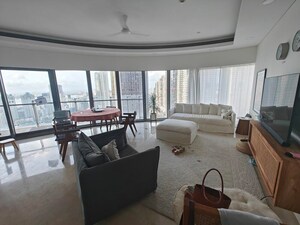 Living Room in 3 BHK Apartment at Lodha The World Towers World One Tier 2, Worli – for Rent