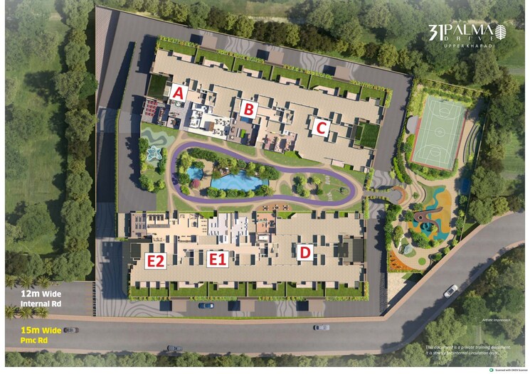 Master Plan, bhandari-31-palma-drive 3 Bedroom 1090 Sq.Ft. Apartment In Wagholi Pune 9482377