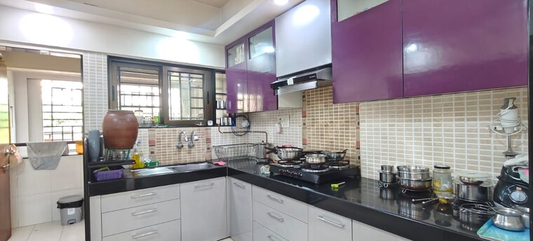Kitchen, kumar-hillscapes 4 Bedroom 2300 Sq.Ft. Apartment In Baner Pune 9482577