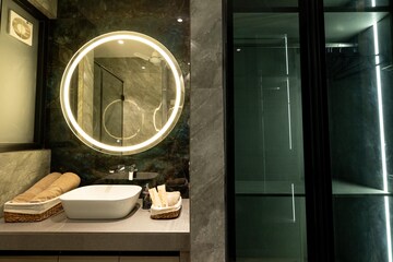 Bathroom in 4 BHK Builder Floor at DLF City Phase IV, Dlf Phase iv – for Rent