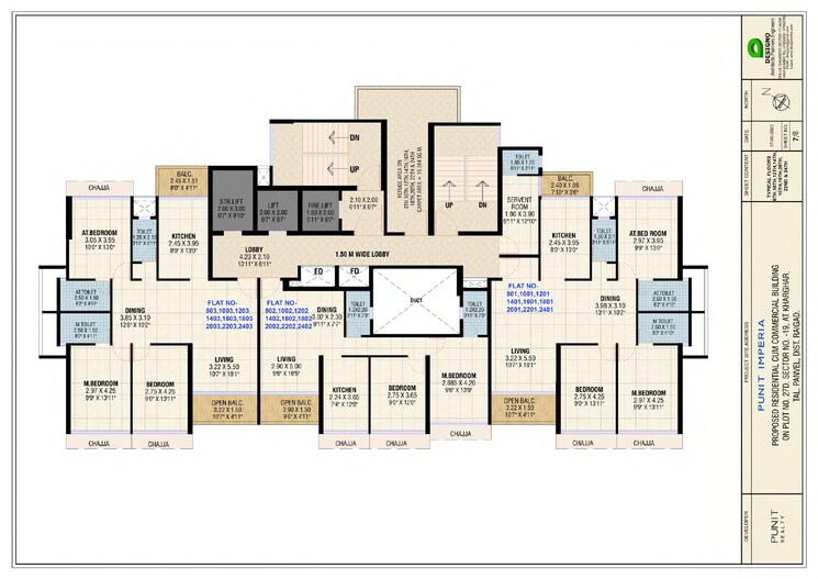 Floor Plan, punit-imperia 2 Bedroom 750 Sq.Ft. Apartment In Kharghar Sector 19 Navi Mumbai 9484955