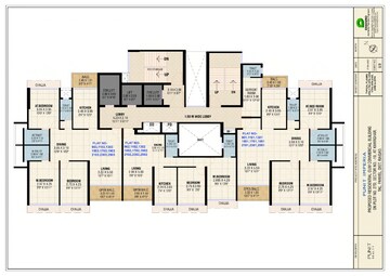 Floor Plan in 2 BHK Apartment at Punit Imperia, Kharghar Sector 19 – for Sale