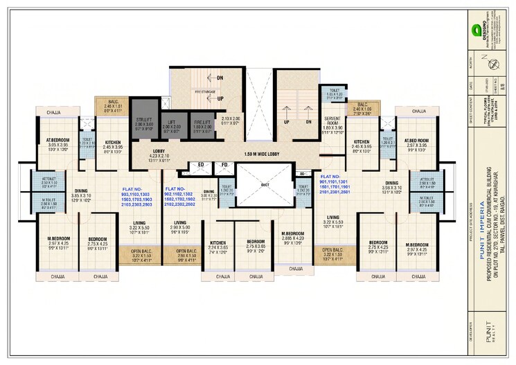 Floor Plan, punit-imperia 3 Bedroom 1193 Sq.Ft. Apartment In Kharghar Sector 19 Navi Mumbai 9485014