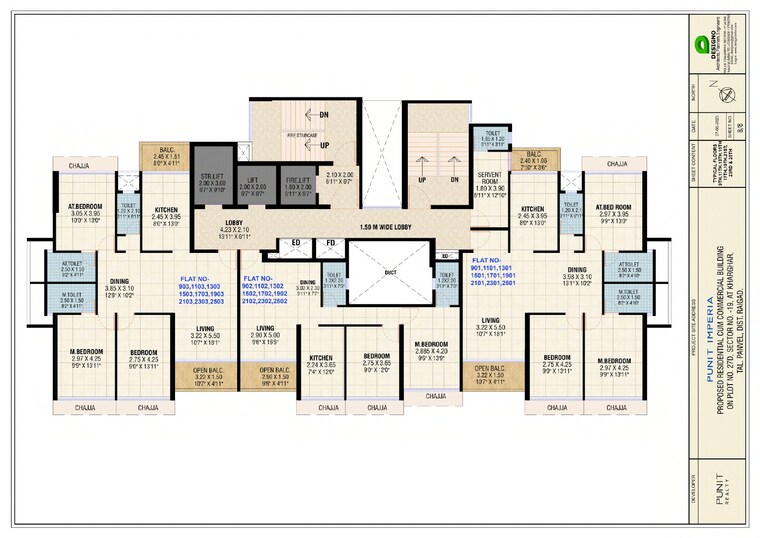 Floor Plan, punit-imperia 3 Bedroom 1193 Sq.Ft. Apartment In Kharghar Sector 19 Navi Mumbai 9485014
