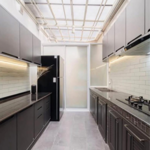 Kitchen in 2 BHK Apartment at Lodha Parkside, Kamala Mill – for Rent