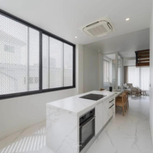 Kitchen in 2 BHK Apartment at Lodha Parkside, Kamala Mill – for Rent