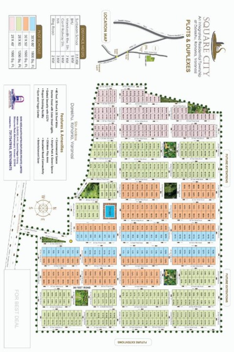 Map Location, shri-neelkanth-square-city  1360 Sq.Ft. Plot In Rohania Varanasi 9486245