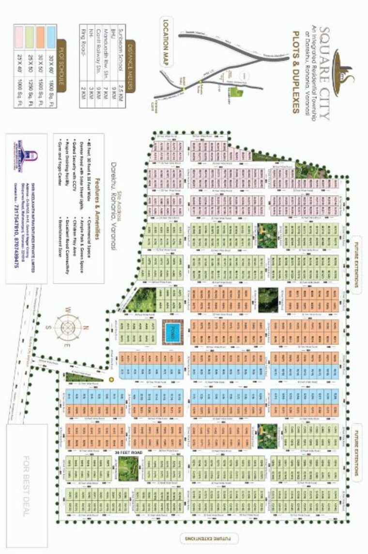 Map Location, shri-neelkanth-square-city  1360 Sq.Ft. Plot In Rohania Varanasi 9486245