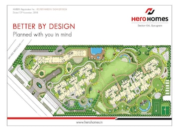 Master Plan in 3 BHK Apartment at Hero Homes Gurgaon, Sector 104 – for Sale