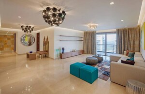Living Room in 3.5 BHK Apartment at Panchshil One North, Magarpatta City – for Sale