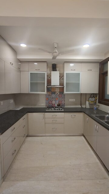 Kitchen in 3 BHK Builder Floor at Shivalik Colony – for Rent