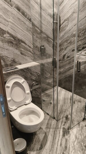 Bathroom in 1 BHK Apartment at Hiranandani Maple, Powai – for Rent