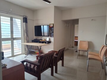 Living Room in 2 BHK Apartment at Pandit Javdekar Red Earth, Pirangut – for Rent